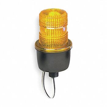 FEDERAL SIGNAL Low Profile Warning Light LED Amber 120V, 2KFD9