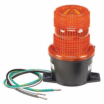 FEDERAL SIGNAL Low Profile Warning Light LED Amber 24V, 2KFD3