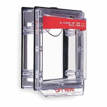 SAFETY TECHNOLOGY INTERNATIONAL Pull Station Guard Polycarbonate Surface, 2KFK5