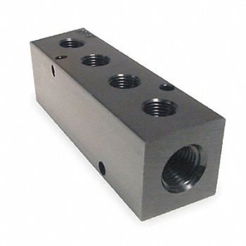 PNEUMADYNE INC Manifold BLK Alum 4Outlets 6.88 L, 2KHH4