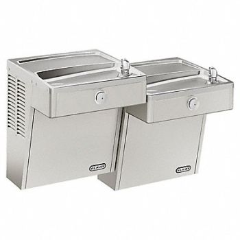 ELKAY Two-Level Drinking Ftn H 27 1/8in Gray, 2KLE9