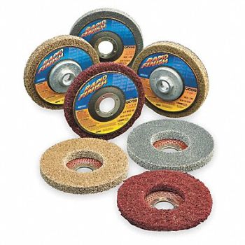 NORTON Non-Woven Dep Center Disc 4 1/2 in Dia, 2KND8