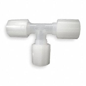 PARKER Union Tee PFA and PVDF Flare 3/8 In., 2KNW2
