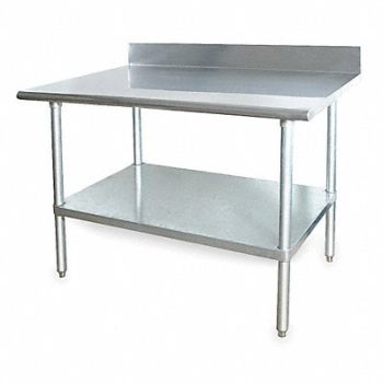 GRAINGER APPROVED Fixed Work Table SS 72 W 30 D, 2KRD7