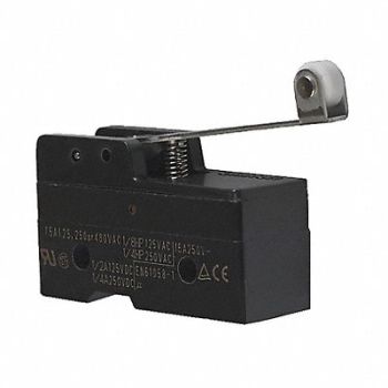 OMRON Snap Switch 15A SPDT Hinge Roller Lever, 2KRN2