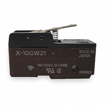 OMRON Snap Switch 10A SPDT Short Hinge Lever, 2KRR9
