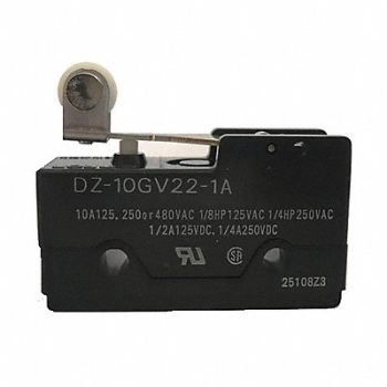 OMRON Swch 10A DPDT Shrt Hinge Roller Lever, 2KRT6
