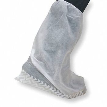 CONDOR BootCovers Slip Resist 1Size White PK200, 2KTU4