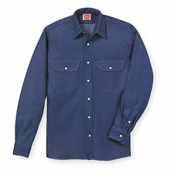 VF IMAGEWEAR D2381 Lng Slv Wstrn Blu Dnm 100 perCtn 4XL, 2KVN9
