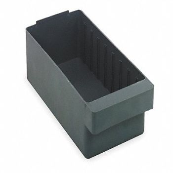 QUANTUM STORAGE SYSTEMS F1579 Drawer Bin Gray Polystyrene 4 5/8 in, 2KWD5