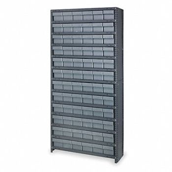 QUANTUM STORAGE SYSTEMS D5599 Enclosed Bin Shlvng 18x75x36in Gray, 2KWE5