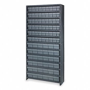 QUANTUM STORAGE SYSTEMS D5601 Enclosed Bin Shlvng 18x75x36in Gray, 2KWF2