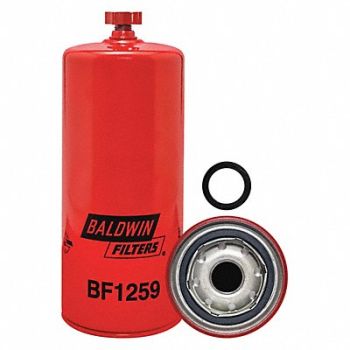 BALDWIN FILTERS Fuel Filter 9-17/32x3-11/16x9-17/32 In, 2KXR1