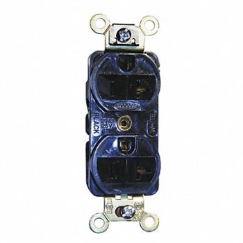 HUBBELL Receptacle Duplex 20A 5-20R 125V Black, 2LBV9
