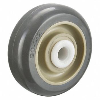 GRAINGER APPROVED Antimicrob PUR Tread Plastic Core Wheel, 2LE89