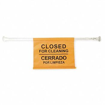 TOUGH GUY Door Barricade Sign 18 x 13 3/4 in Steel, 2LEB6