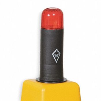 TOUGH GUY Flashing Light Red Plastic 5 5/8 in H, 2LEC9
