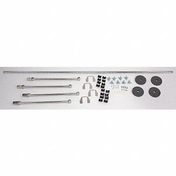 METRO Stationary End Unit Kit 86 in Steel, 2LHY6