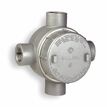 HUBBELL KILLARK Conduit Outlet Body Iron X 2 In., 2LLZ3