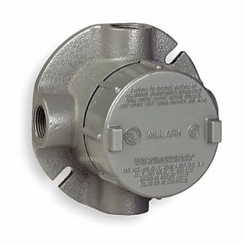 HUBBELL KILLARK Conduit Outlet Body Iron XTF, 2LLX9