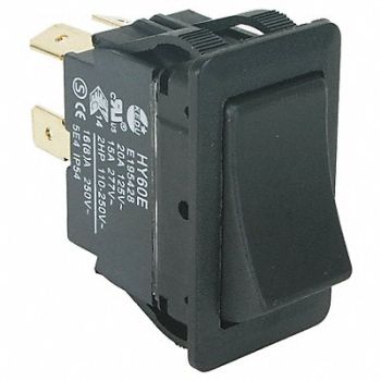 POWER FIRST Rocker Switch DPST 4 Connections, 2LNF4