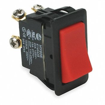 POWER FIRST Rocker Switch DPST 4 Connections, 2LNF5