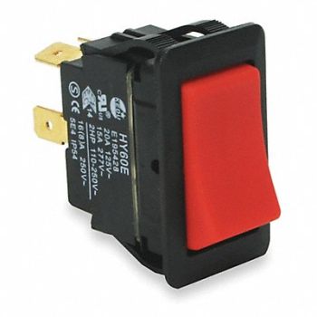 POWER FIRST Rocker Switch DPST 4 Connections, 2LNF6