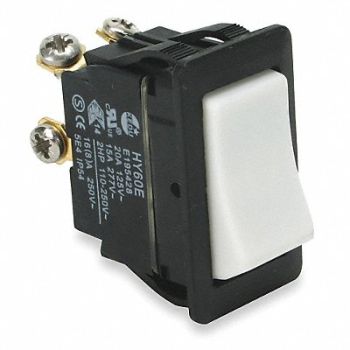 POWER FIRST Rocker Switch DPST 4 Connections, 2LNF7