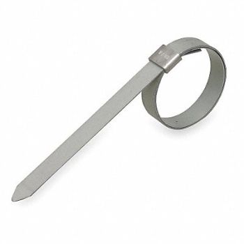 BAND-IT Band Clamp 3/8 W Lip-Lock 1 1/8 OD PK24, 2LPJ1