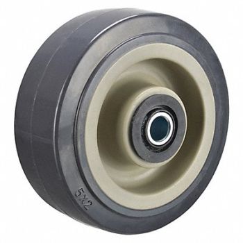 GRAINGER APPROVED Antimicrob PUR Tread Plastic Core Wheel, 2LU39