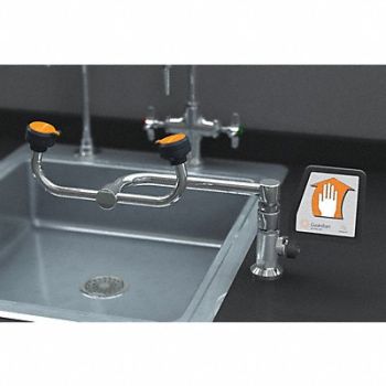 GUARDIAN EQUIPMENT Eyewash Deck Mount Right 17-3/8W 4-1/8D, 2LVK2