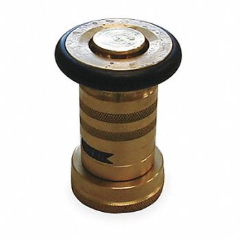 MOON AMERICAN Fire Hose Nozzle Twist Brass, 6ANV3