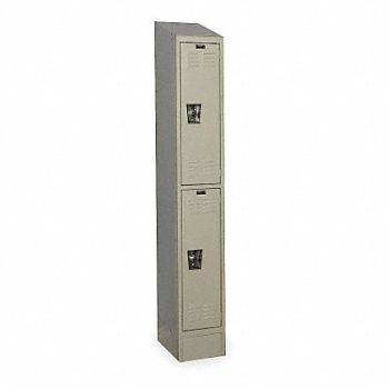 HALLOWELL D4822 Wrdrb Lockr Lvrd 1 Wide 2 Tier Tan, 2LYZ6