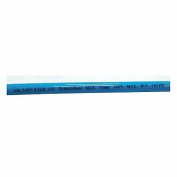 GRAINGER APPROVED Tubing 1/4 In OD 50 Ft L Light Blue, 2LZF3