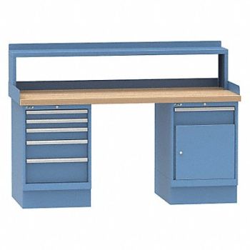 LISTA Workbench Butcher Block 72 W 30 D, 2MNR2