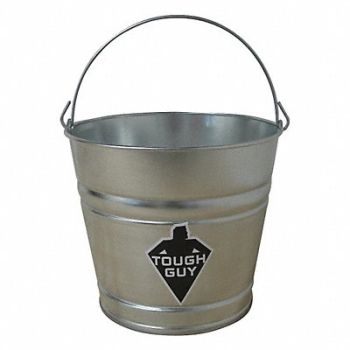 TOUGH GUY Mop Bucket 2 1/2 gal Silver, 2MPE6