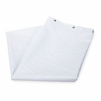 GRAINGER APPROVED Shower Curtain 72 in L 36 in W White, 4EEZ1