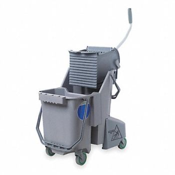 UNGER Mop Bucket and Wringer Gray 8 gal, 2MXA3