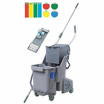 UNGER Mop Bucket and Wringer Gray 8 gal, 2MXA4
