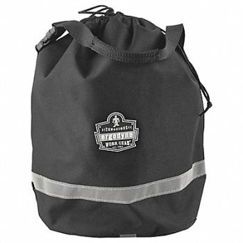 ERGODYNE Bucket Bag Polyester Straight Wall Black, 2MXE2