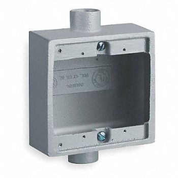 HUBBELL KILLARK Weatherproof Box 2Inlet Malleable Iron, 2MY67