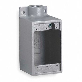 HUBBELL KILLARK Weatherproof Box 28cu. in Malleable Iron, 2NA18