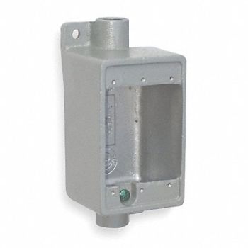 HUBBELL KILLARK Weatherproof Box 1/2 in Hub Iron, 2NA19