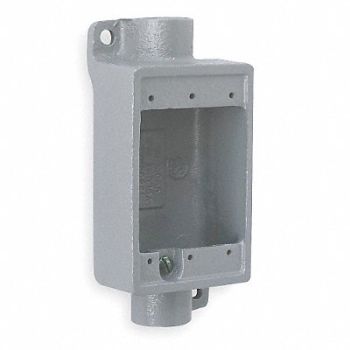 HUBBELL KILLARK Weatherproof Box 3/4 in Hub 18 cu in, 2NA26