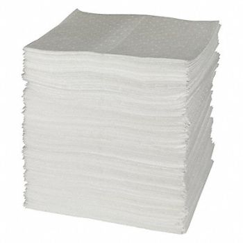 BRADY SPC ABSORBENTS Absorb Pad Oil-Based Liquids White PK200, 2NCN2