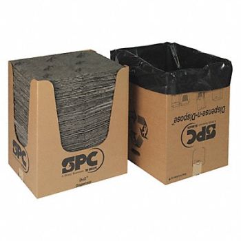 BRADY SPC ABSORBENTS Absorbent Pad Universal Gray PK150, 2NCN9