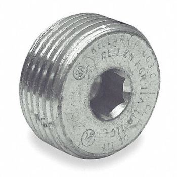HUBBELL KILLARK Blank Plugs Steel Trade Size 1in, 2NE13