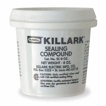 HUBBELL KILLARK Sealant Plastic Pail Container Size 8oz, 2NE38