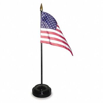 ANNIN FLAGMAKERS US Desk Flag Set, 2NEE3