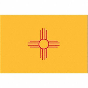 NYLGLO D3761 New Mexico State Flag 3x5 Ft, 2NEL4